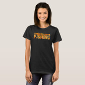 T-shirt Pêcheur de basse rayée Orange Pêche de basse rayée (Devant entier)
