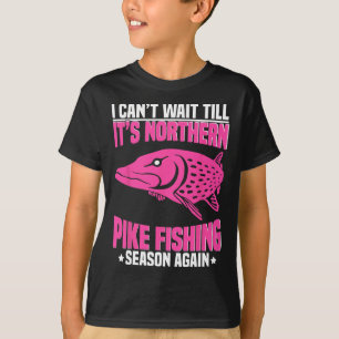 T-shirt Pêcheur de brochet du nord filet de pêche brochet