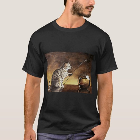 T-shirt Pêcheur de chats (Devant)
