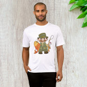 T-shirt Pêcheur de dessin animé avec Gros Catch Funny Fish