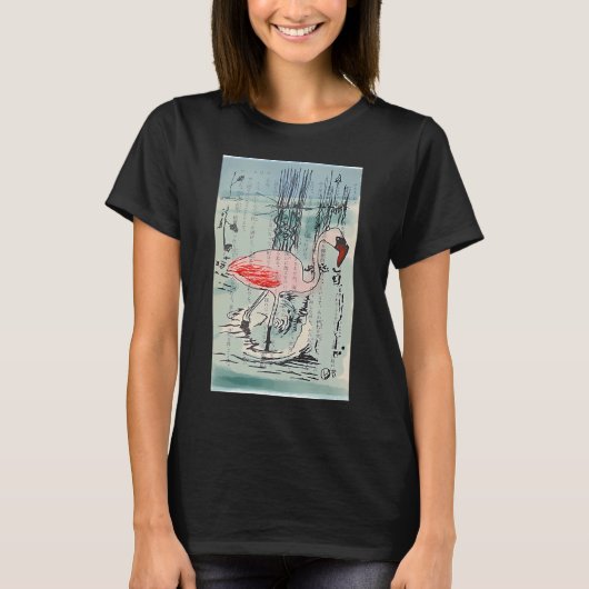 T-shirt Pêcheur de flamant rose (Devant)