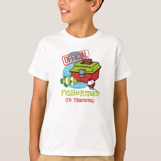 T-shirt Pêcheur de garçon dans la formation (Devant)