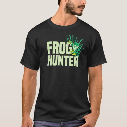 T-shirt Pêcheur de grenouilles Gigging Filet de capture de (Devant)