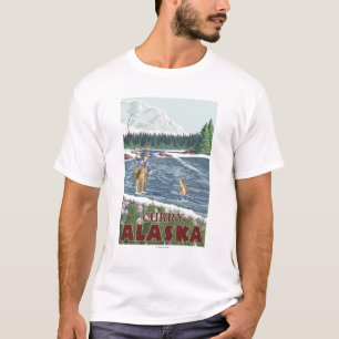 T-shirt Pêcheur de mouche - cari, Alaska