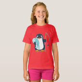 T-shirt Pêcheur de pingouin pêche pêche (Devant entier)