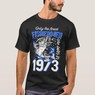 T-shirt Pêcheur de poissons âgé de 48 ans 1973 48e anniver