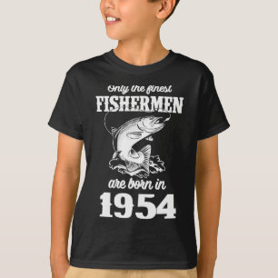 T-shirt Pêcheur de poissons âgé d'un an 1954 Pêche Anniver