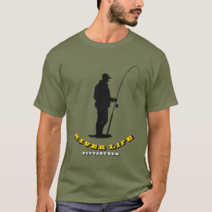 T-shirt Pêcheur de River Life Pittsburgh