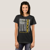 T-shirt Pêcheur de snook - Drapeau américain de style vint (Devant entier)