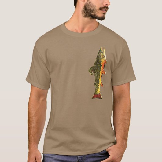 T-shirt Pêcheur de truite de Brook (Devant)