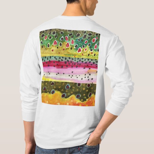 T-shirt Pêcheur de truites (Dos)