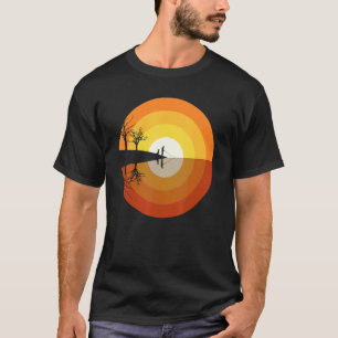 T-shirt Pêcheur et son chien coucher de soleil