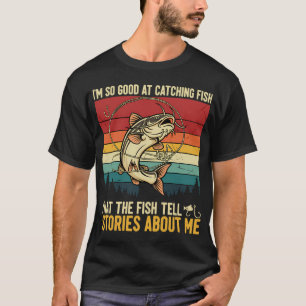 T-shirt Pêcheur expert Pêche Rétro Légende du coucher de s