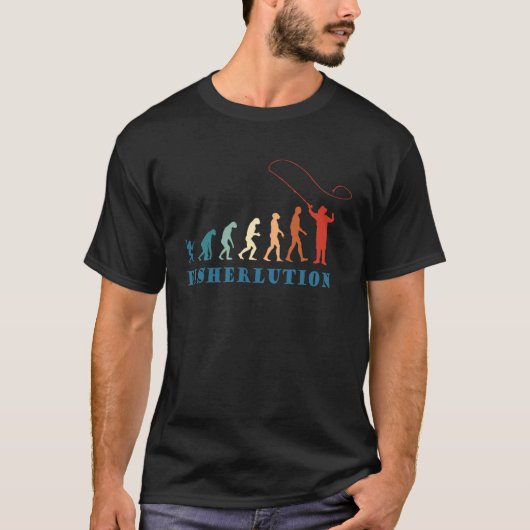 T-shirt Pêcheur Fisherlution Evolution Nymph Fly Fis (Devant)