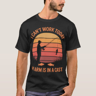 T-shirt Pêcheur, je ne peux pas travailler aujourd'hui, mo
