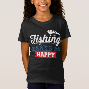 T-Shirt Pêcheur La pêche me rend heureux Poisson Pêcheurs