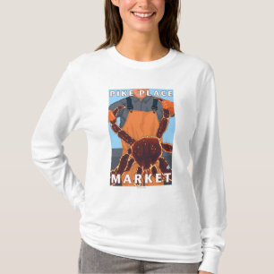 T-shirt Pêcheur limule - marché de place de Pike, Seattl