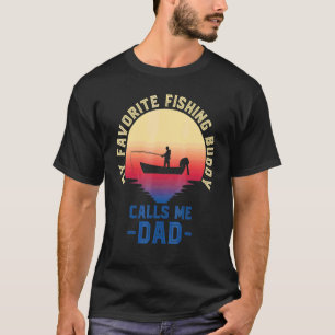 T-shirt Pêcheur Mon Meilleur Ami De Pêche M'appelle Papa F