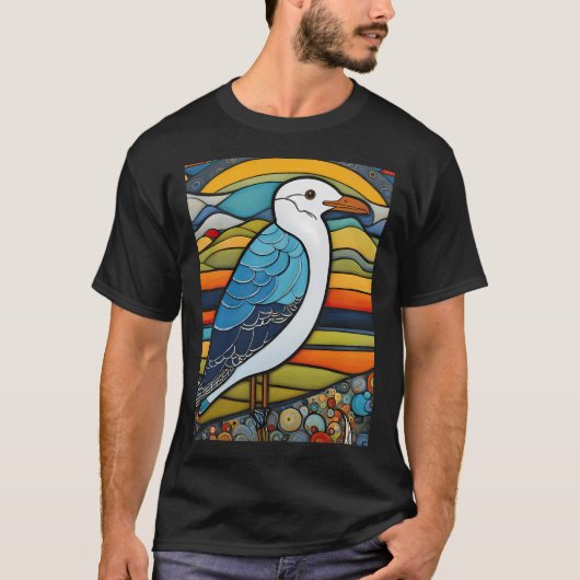 T-shirt Pêcheur mouette (Devant)