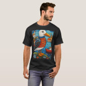 T-shirt Pêcheur mouette (Devant entier)