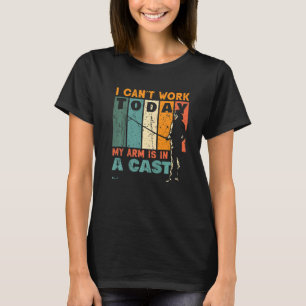 T-shirt Pêcheur Pêche Je Ne Peux Travailler Aujourd'Hui Mo