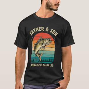 T-shirt Pêcheur père et fils partenaires pour la vie D