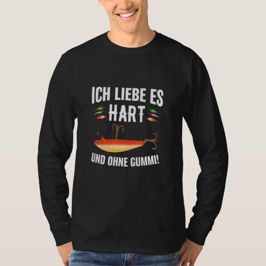T-shirt Pêcheur Prédateur Ich Liebe Es Hart (Devant)