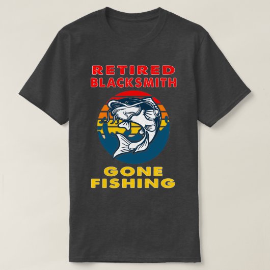 T-shirt Pêcheur retraité Blacksmith (Design devant)
