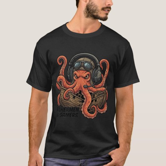 T-shirt Pêcheurs & Joueurs – Conception d'Aventure de Pieu (Devant)