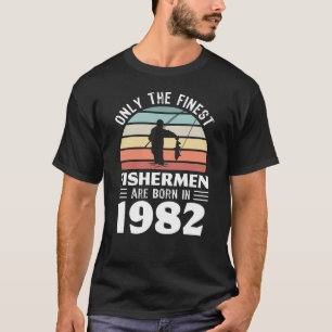 T-shirt Pêcheurs nés en 1982 40e anniversaire de pêche cad