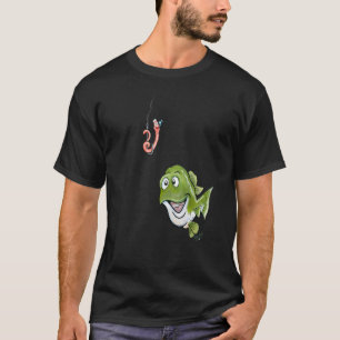 T-shirt Pêchez avec vos amis, Ver et son ami Poisson