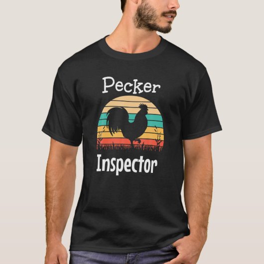 T-shirt Pecker Inspecteur Rooster Et Retro Sun (Devant)
