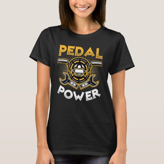 T-shirt Pedal Power Anti Ebike vélo vélo vélo (Devant)