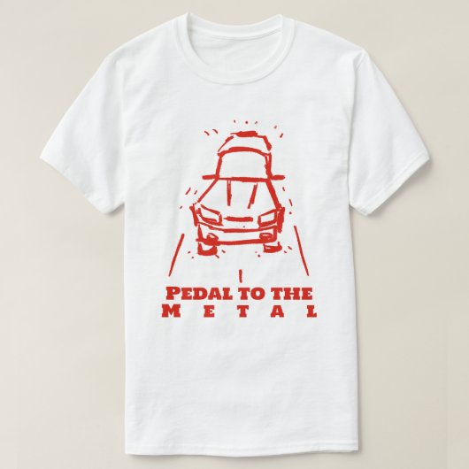 T-shirt Pédale au métal (Design devant)