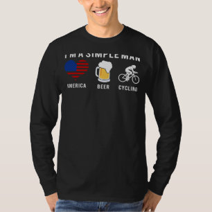 T-shirt Pédale dans le patriotisme avec cet homme simple à