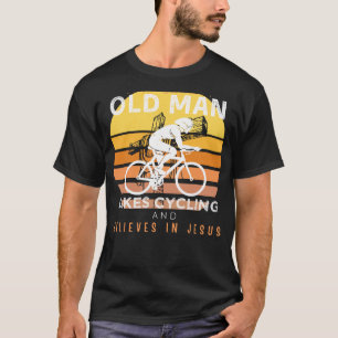 T-shirt Pédales Fidèles : Vieux Mans Grumpy Ride avec Jésu
