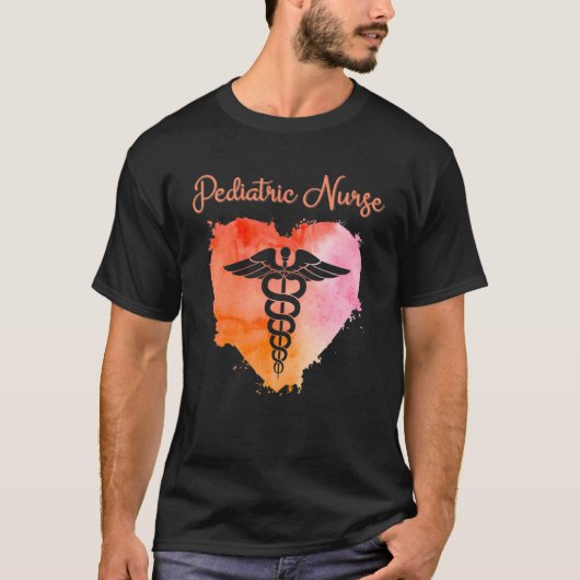 T-shirt Pediatric Nurse  Nurses Nursing Graduation Caduceu (Devant)