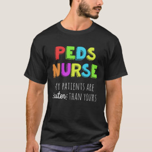 T-shirt Pédiatrie PEDS Infirmière colorée RN