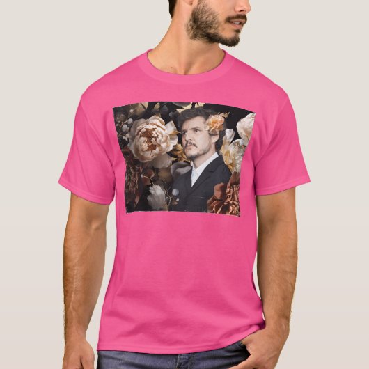 T-shirt Pedro Pascal Dans Les Oeillets (Devant)