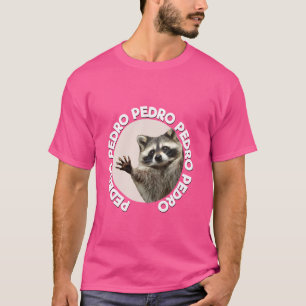 T-shirt Pedro Racoon Funny Animal Mignonne Design Amusant