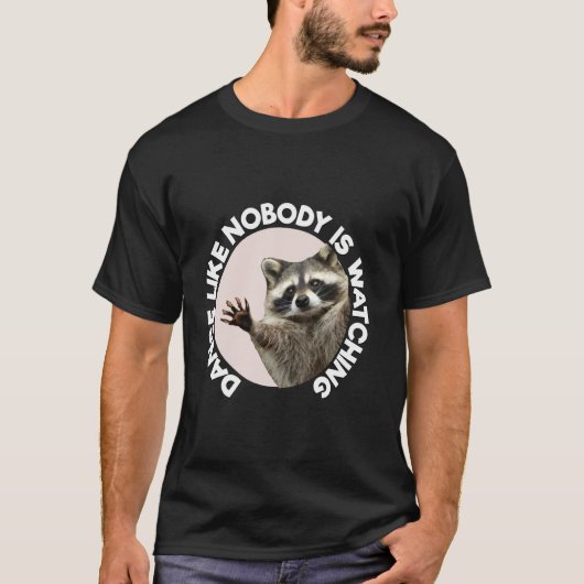 T-shirt Pedro Racoon Funny Animal Mignonne Design Amusant  (Devant)