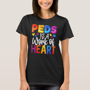 T-shirt PEDS Est Une Oeuvre De Heart Little Toy Train Peds
