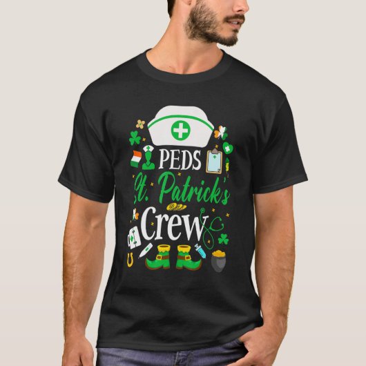 T-shirt Peds St Patrick's Day Nurse Crew Family Group Nurs (Devant)