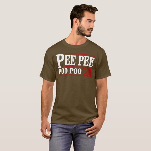 T-shirt Pee Pee Poo Poo 2024 (Devant entier)