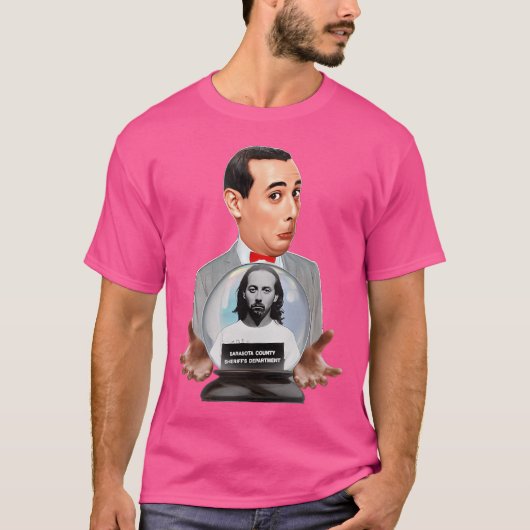 T-shirt Pee Wee Herman Mugshot (Devant)