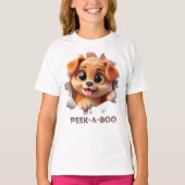T-shirt Peek-A-Boo design 3d pour les filles (Devant)
