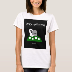 T-shirt Peek A Boo Ghost Femmes's White Basic T Shirt