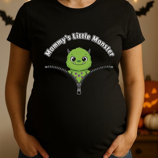 T-shirt Peekaboo Baby Monster Maternité Halloween