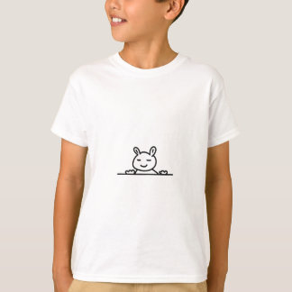 T-shirt Peekaboo Rabbit Cartoon croquis classique