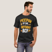 T-shirt Peepaw De L'Anniversaire Boy Construction Ouvrier (Devant entier)